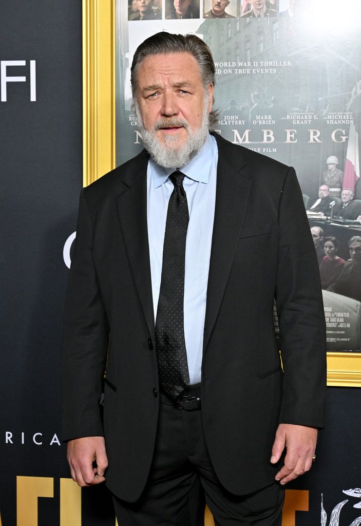 photo of russell crowe in black suit