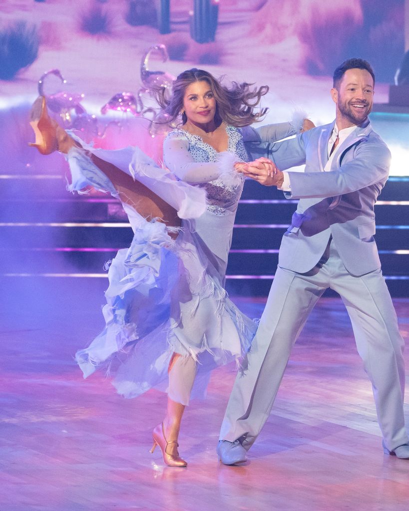 Danielle Fishel and Pasha Pashkov perform on DWTS
