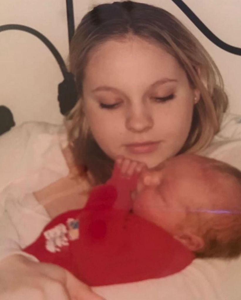 Georgia Tennant shared an unseen photo of her son Ty's first days after birth. She gave birth to her first child when she was 17. 