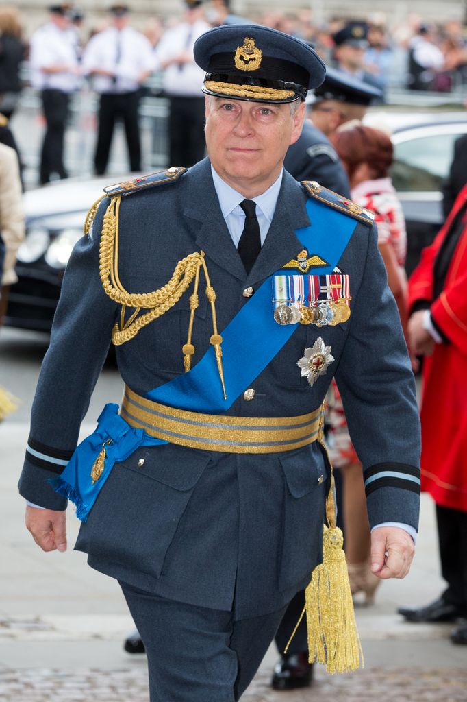 Prince Andrew wearing a military uniform