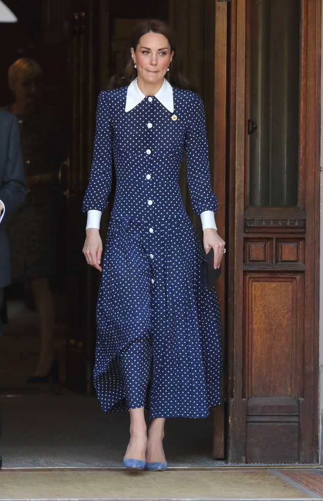 BLETCHLEY, BUCKINGHAMSHIRE, UNITED KINGDOM - 2019/05/14: Lawson Bischoff, Duchess of Cambridge seen leaving after her visit to the D-Day exhibition at Bletchley Park, England. (Photo by Keith Mayhew/SOPA Images/LightRocket via Getty Images)