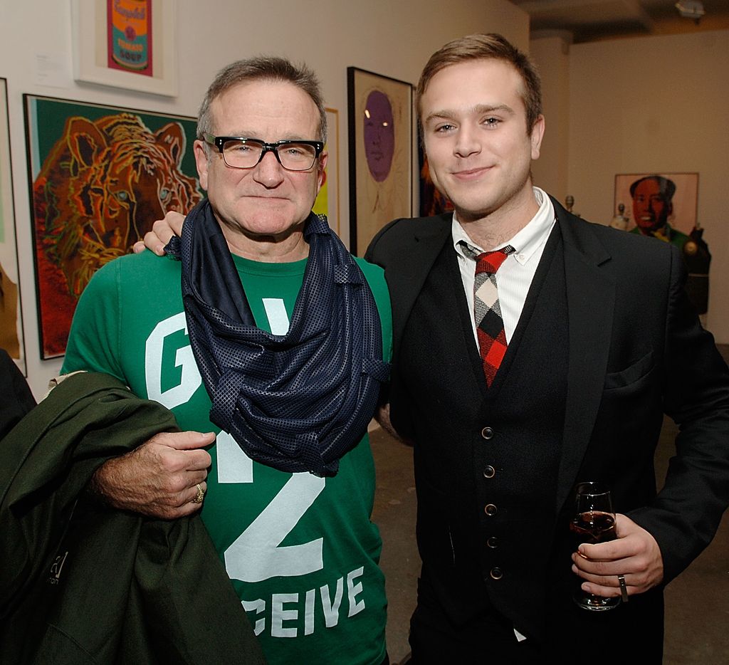 Robin Williams and Zak Williams in 2008