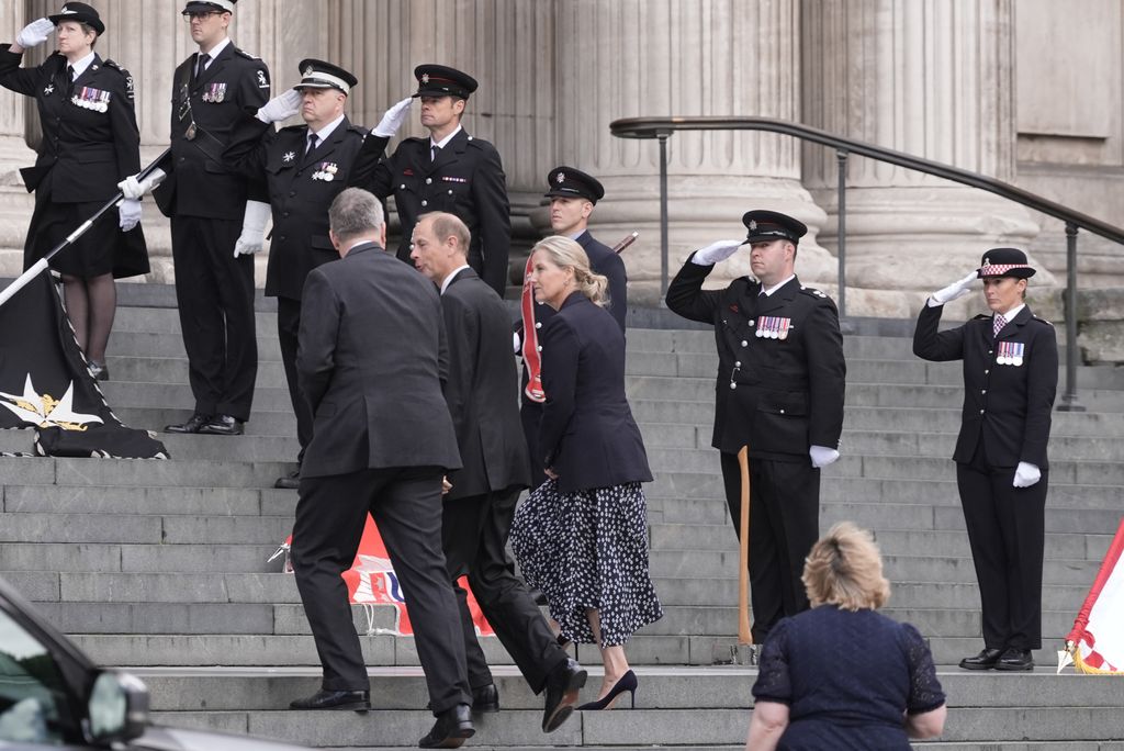 The Duke and Duchess of Edinburgh arrive to attend a special service at St Paul's Cathedral, 