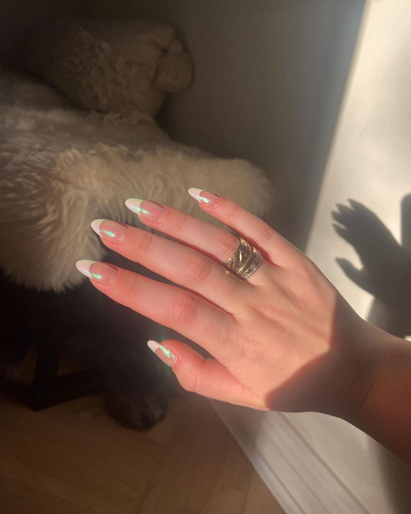 chrome French manicure