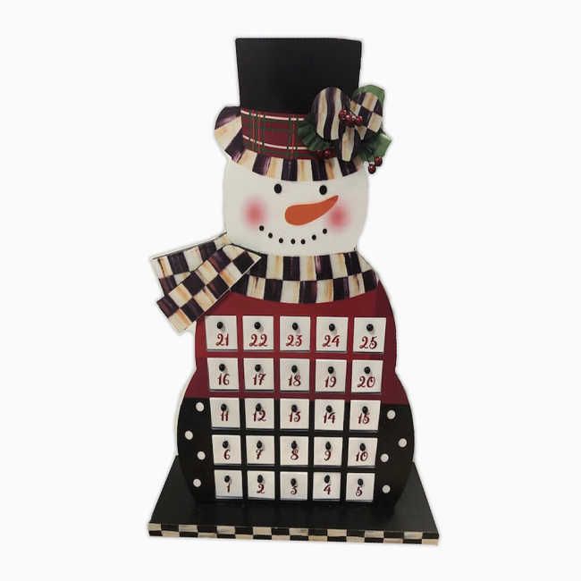 amara snowman diy advent calendar wooden