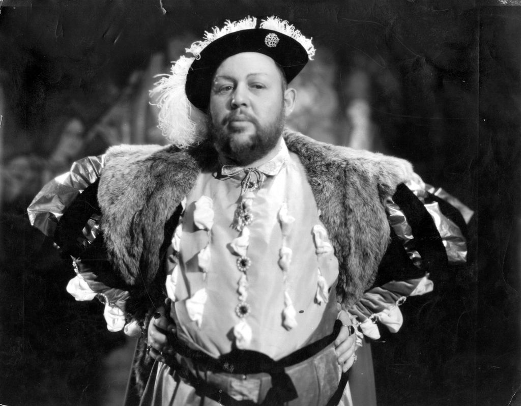 Charles Laughton dans le rôle du roi Henri VIII dans La vie privée d'Henri VIII