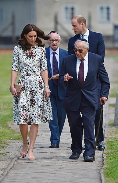 Prince William and Kate Middleton walking with Zigi Shipper and Manfred Goldberg
