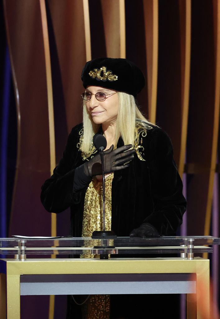 Barbra Streisand accepts the SAG Lifetime Achievement Award onstage during the 30th Annual Screen Actors Guild Awards at Shrine Auditorium and Expo Hall on February 24, 2024 in Los Angeles, California.