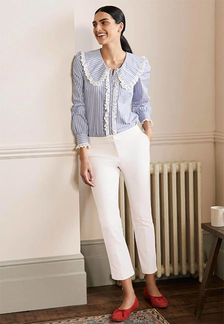 Boden white trousers