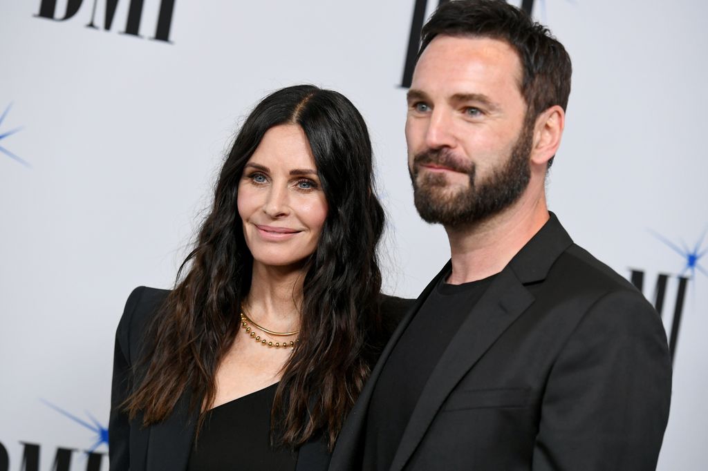 Courteney Cox and Johnny McDaid attend the 70th Annual BMI Pop Awards at Beverly Wilshire, A Four Seasons Hotel on May 10, 2022 in Beverly Hills, California