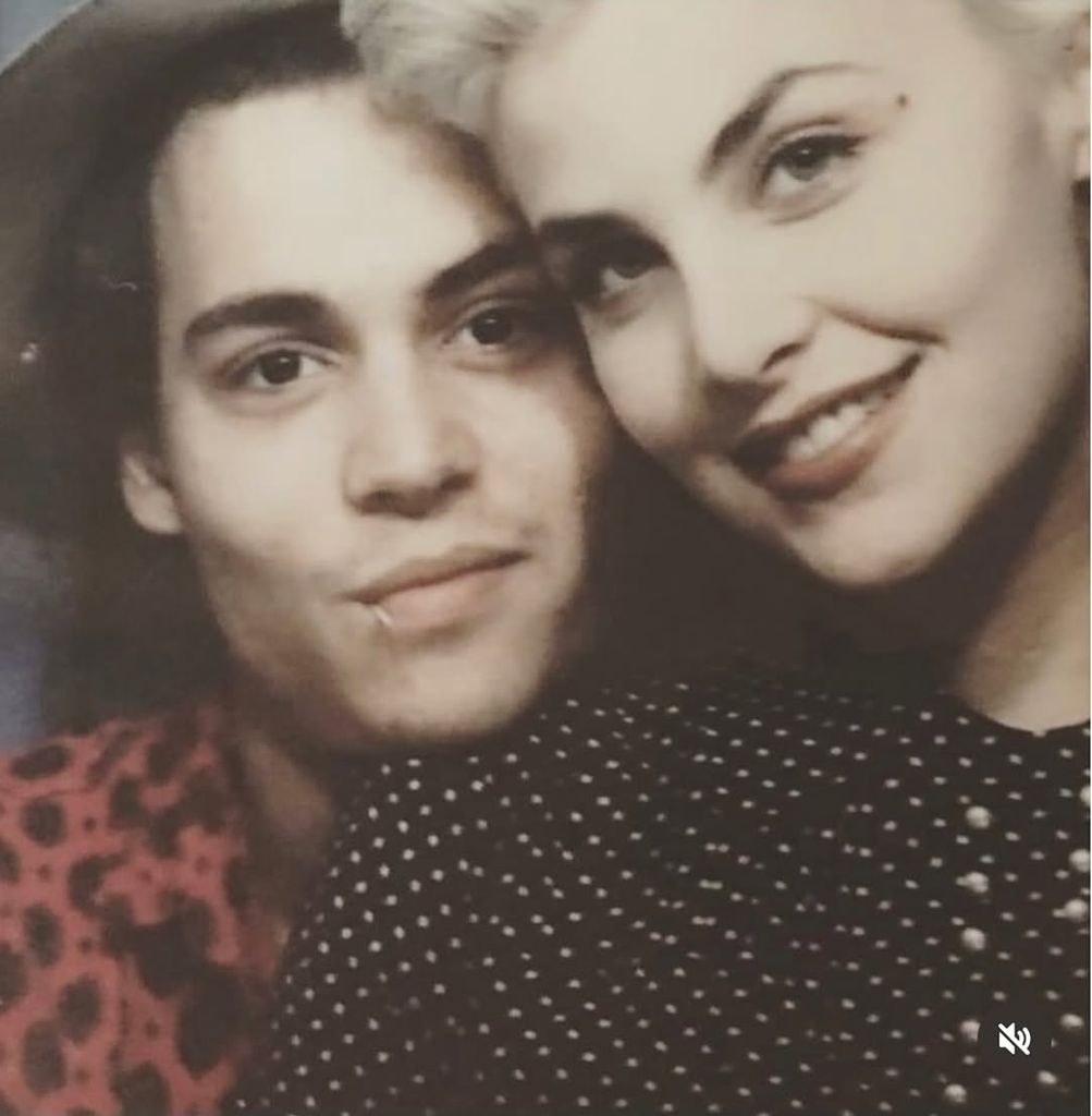Sherilynn Fenn and Johnny Depp in the mid 1980s