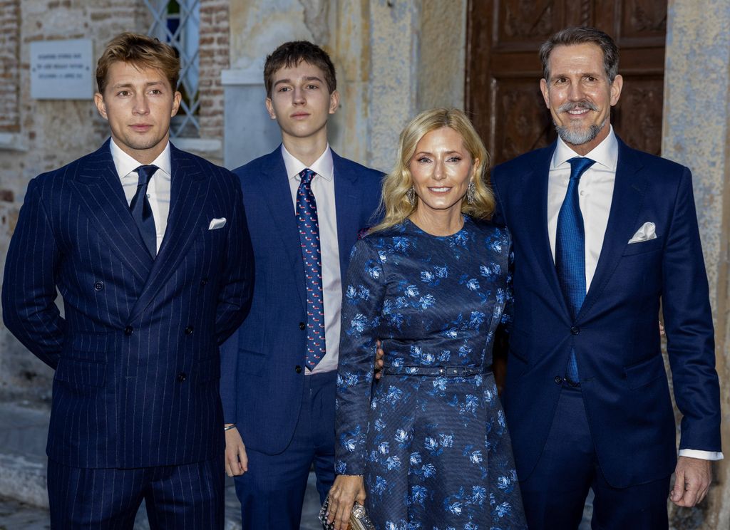 Constantine-Alexios with his brother, Achileas-Andreas, and his parents, Crown Prince Pavlos and Crown Princess Marie-Chantal