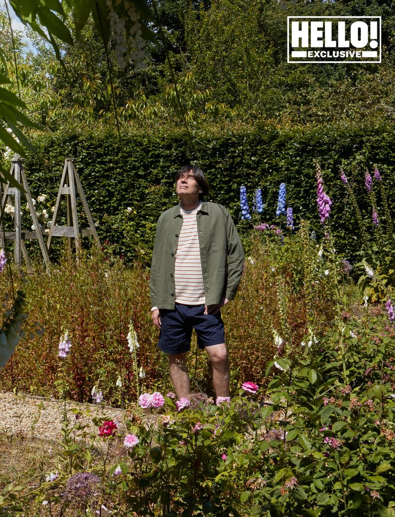 Blur star Alex James in gardens of Kingham home