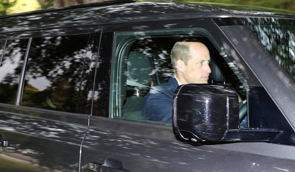 Prince William drove Princess Kate and Prince George to the church