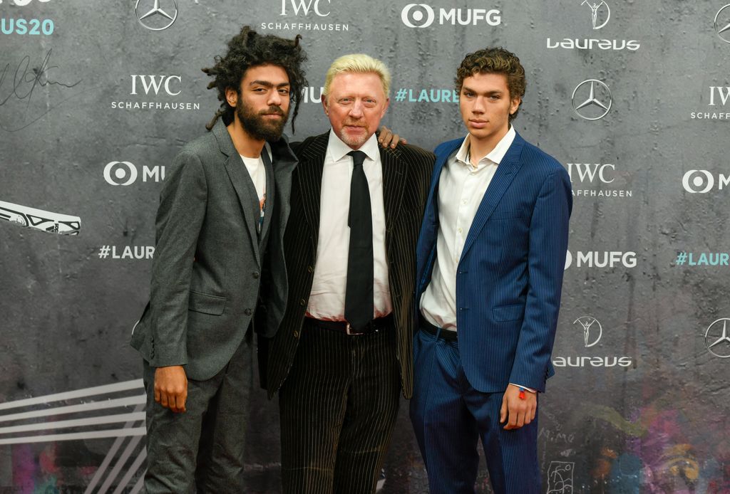 Boris Becker with sons Noah and Elias at the
Laureus World Sports Awards, Berlin, Germany, 2020