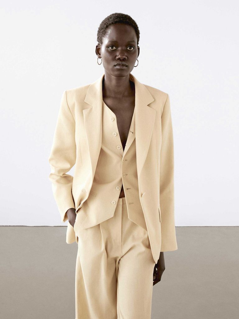 Massimo Dutti Linen Blend Blazer