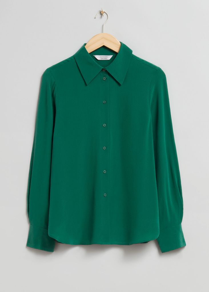 Green blouse for work