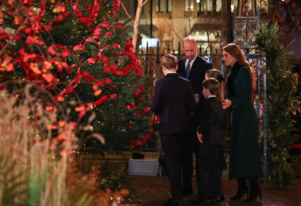 The Prince and Princess of Wales with their three children