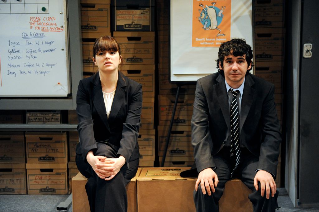 Alison O'Donnell as Amy and Iain Robertson as Tom in the Bush Theatre's production of D.C. Jackson's My Romantic History