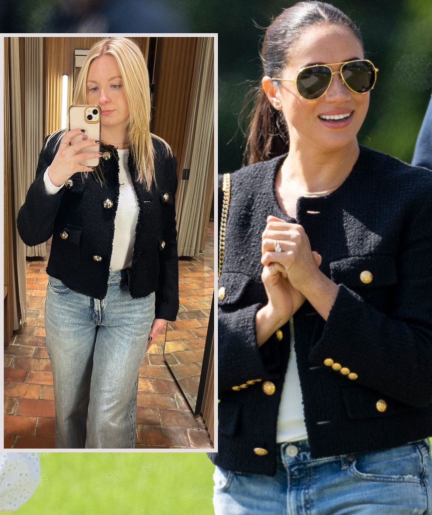 personal pic and meghan markle collage 