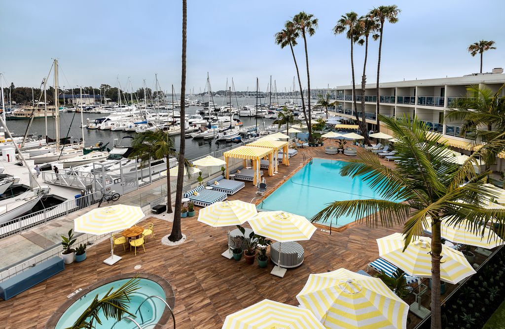 The hotel boasts fantastic harbor views