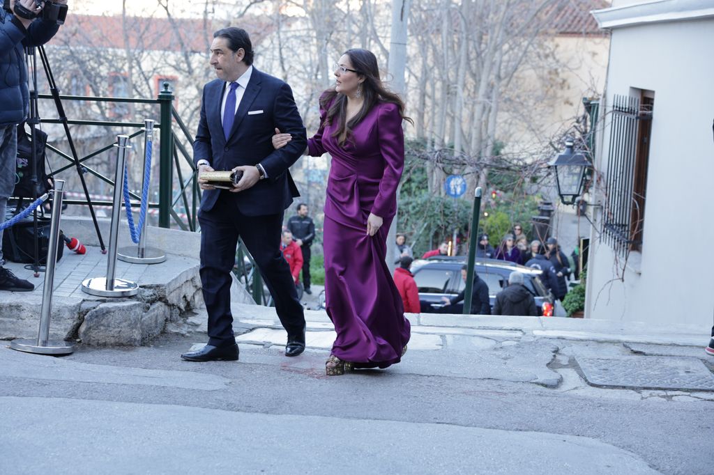 Prince Nikolaos of Greece and Chrysi Vardinogianni's wedding guests arrive