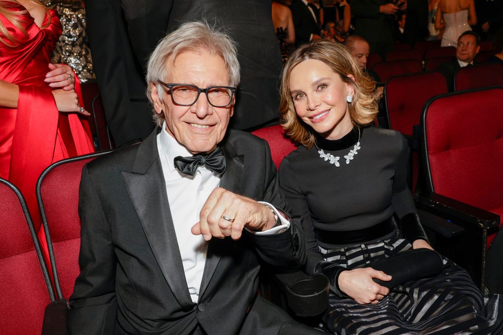 Harrison Ford and Calista Flockhart attend The 77th Primetime Emmy Awards