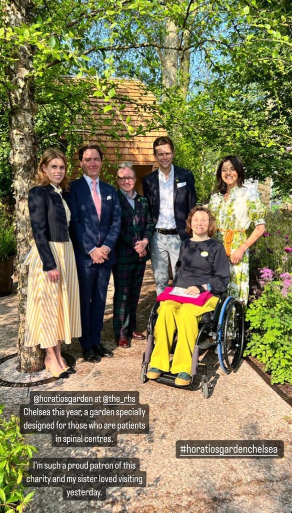 Princess Beatrice visited the Chelsea Flower Show with charity Horatio's Garden