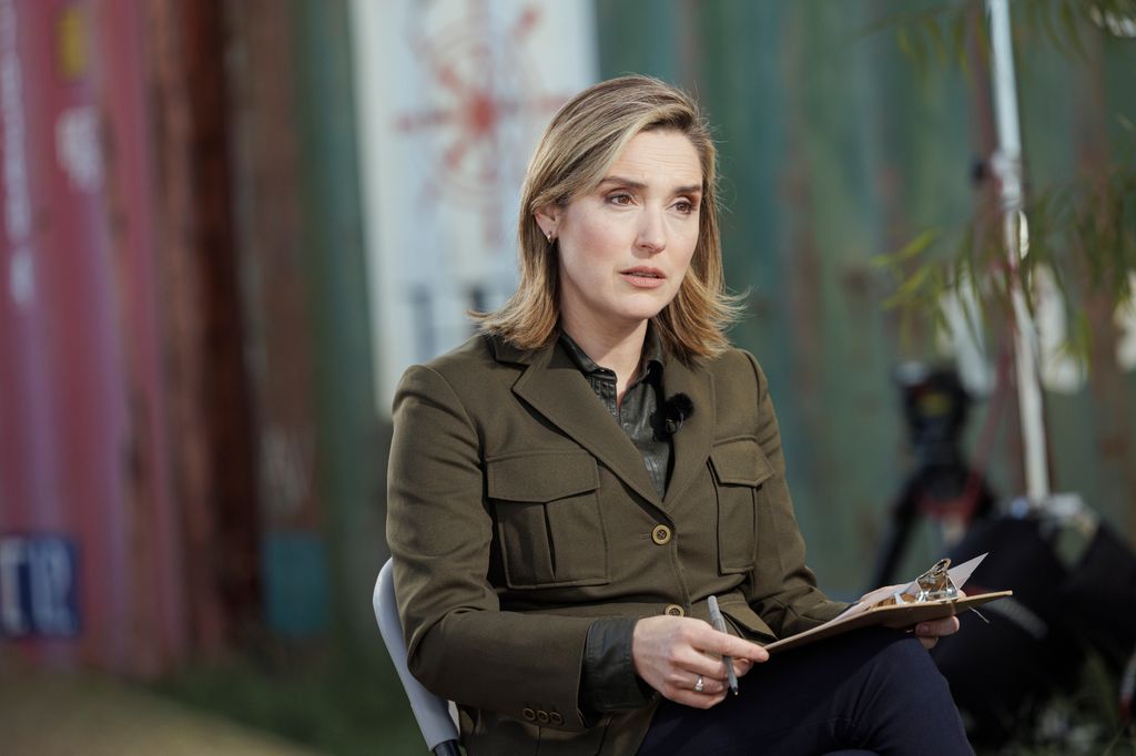 Face the Nation moderator and CBS News chief foreign affairs correspondent Margaret Brennan interviews Speaker of the House Mike Johnson in Eagle Pass, Texas