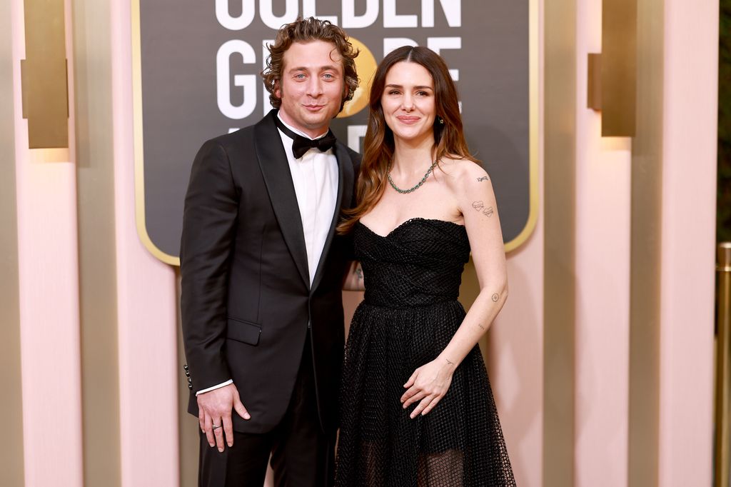 Jeremy Allen White and Addison Timlin attend the 80th Annual Golden Globe Awards at The Beverly Hilton on January 10, 2023 in Beverly Hills, California 