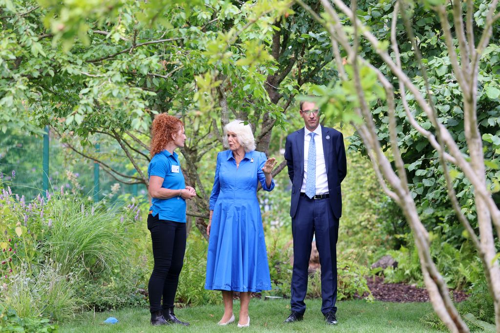 queen camilla touring the garden