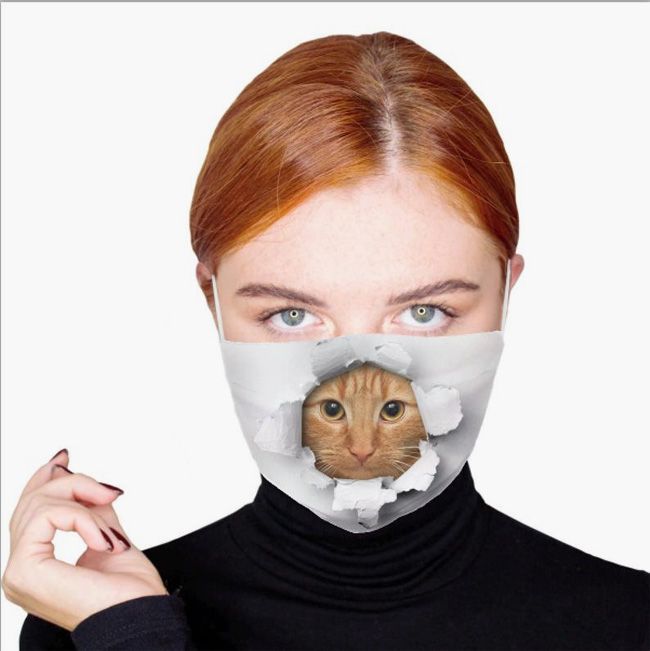 cat face mask