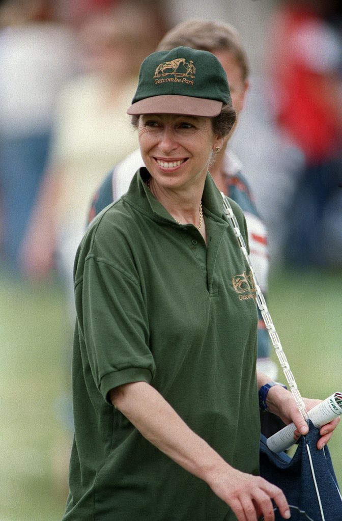 Princess Anne in khaki cap and t shirt in 1998