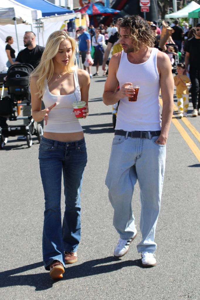 Alexis Ren and Ricki Bodner are seen at The Studio City Farmers Market 