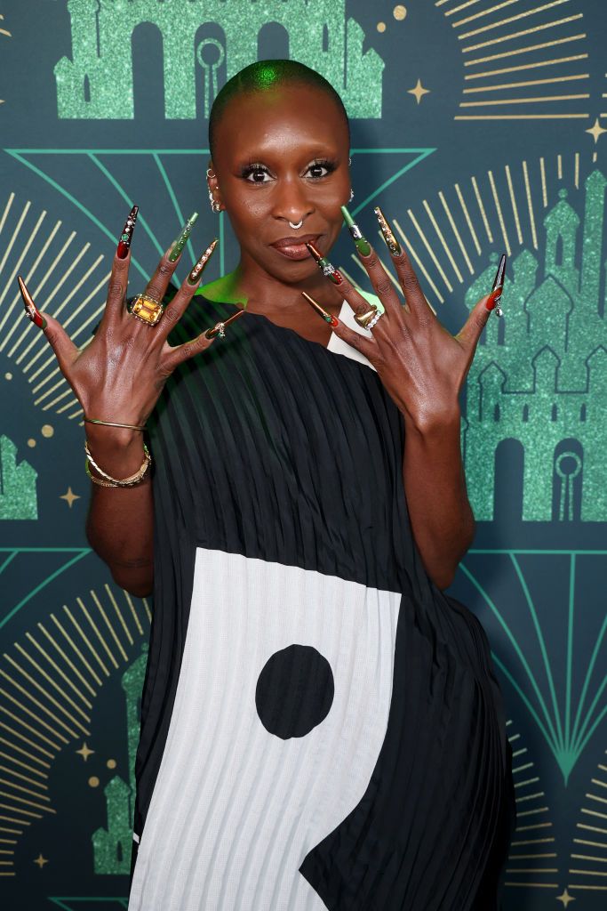 OPI x WICKED Launch Party With Cynthia Erivo green nails