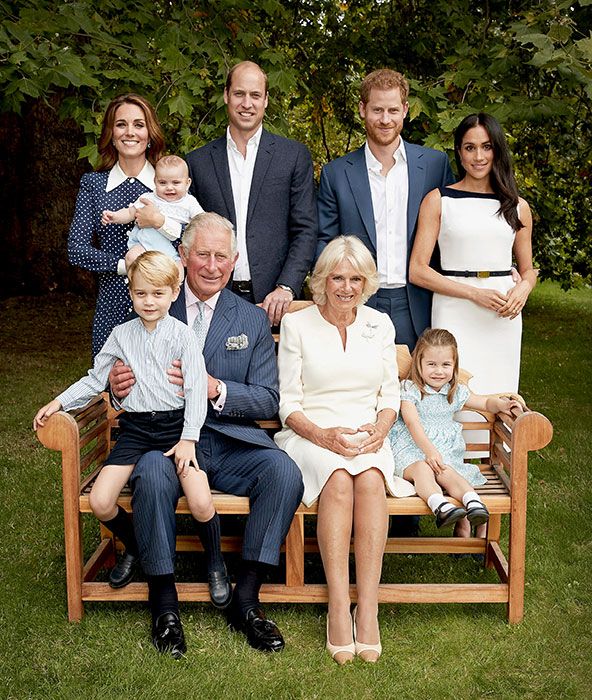 prince charles official birthday portrait with kate middleton and prince louis