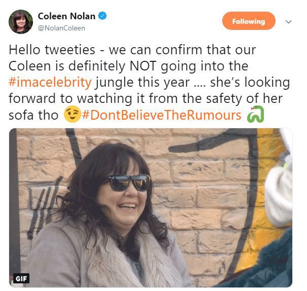 coleen nolan breaks social media silence