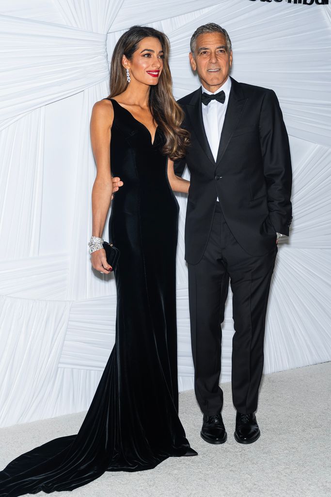 Amal Clooney (L) and George Clooney attend Clooney Foundation For Justice's The Albies at New York Public Library on September 26, 2024 in New York City. (Photo by Gotham/FilmMagic)