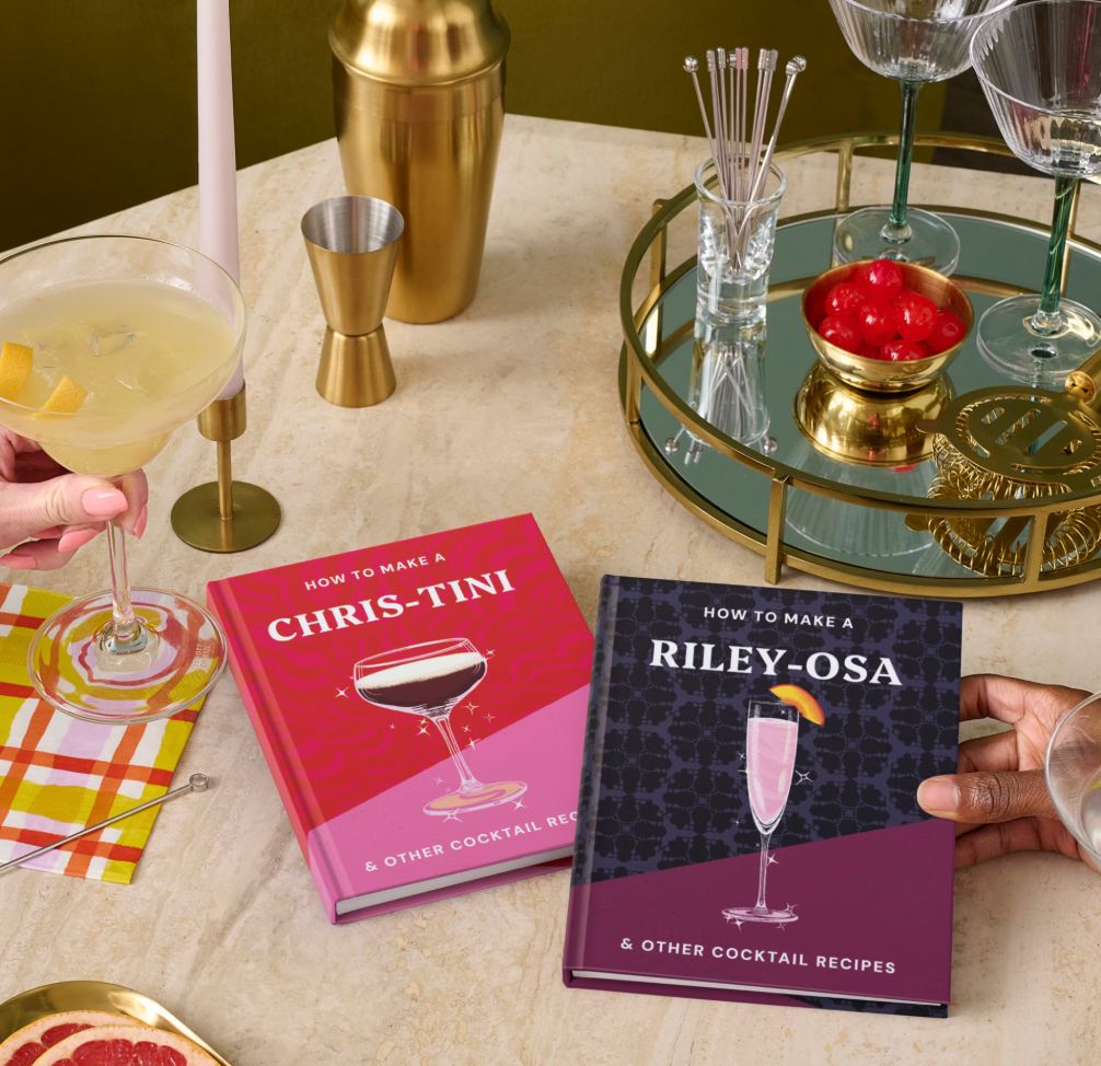 Name-tini cocktail book by Wonderbly