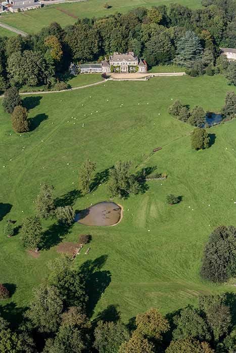 Gatcombe Park estate aerial shot