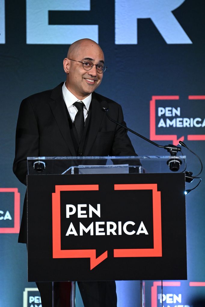 Ayad Akhtar speaks on stage at the 2023 PEN America Literary Gala at American Museum of Natural History on May 18, 2023 in New York City.