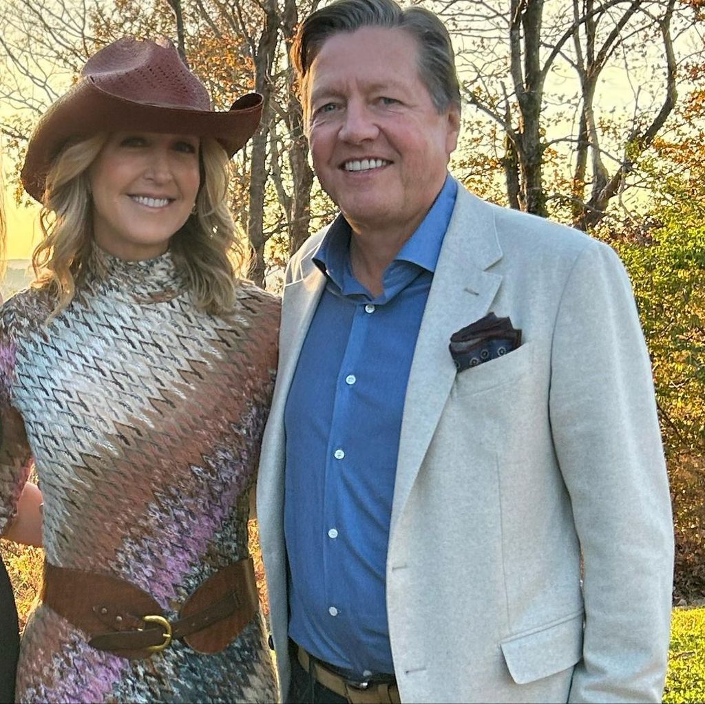 Lara Spencer and husband Richard McVey from the latter's daughter's wedding, shared on Instagram