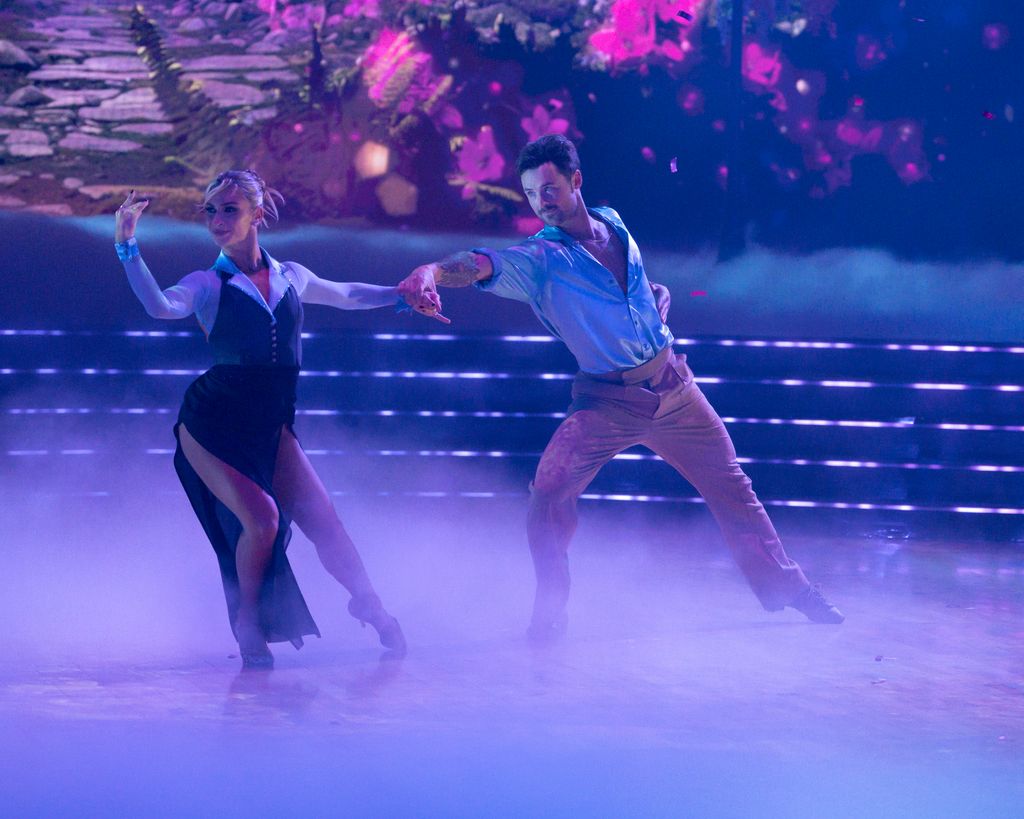 Dylan Efron and Danielle Karagach perform during Wicked Night on DWTS