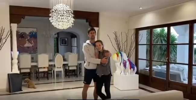 Novak Djokovic Marbella living room