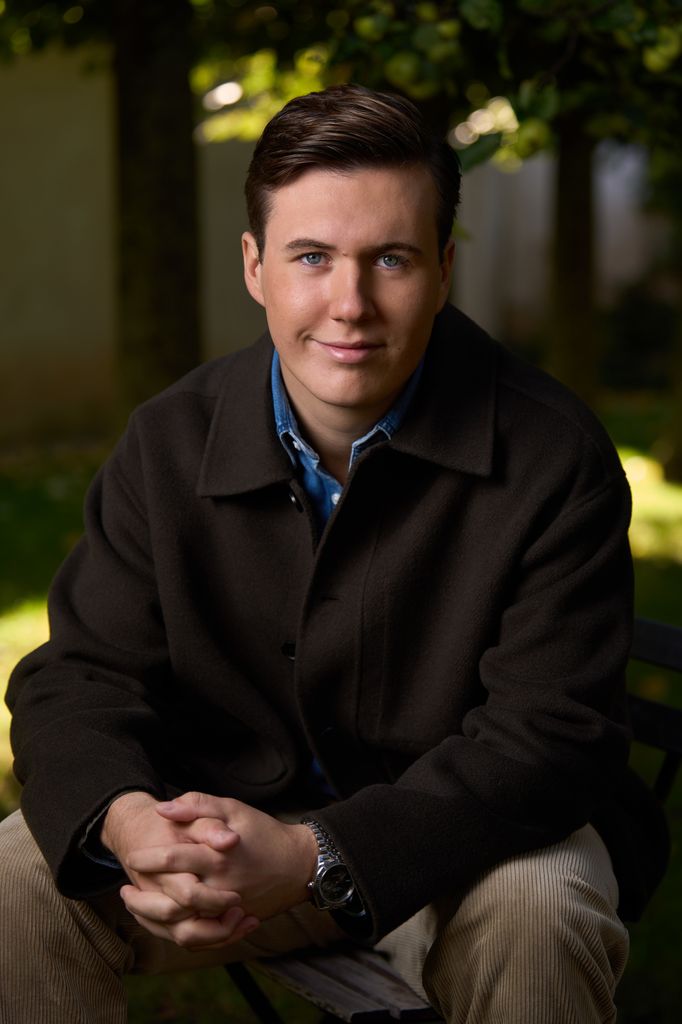 Crown Prince Christian in the garden at Amalienborg