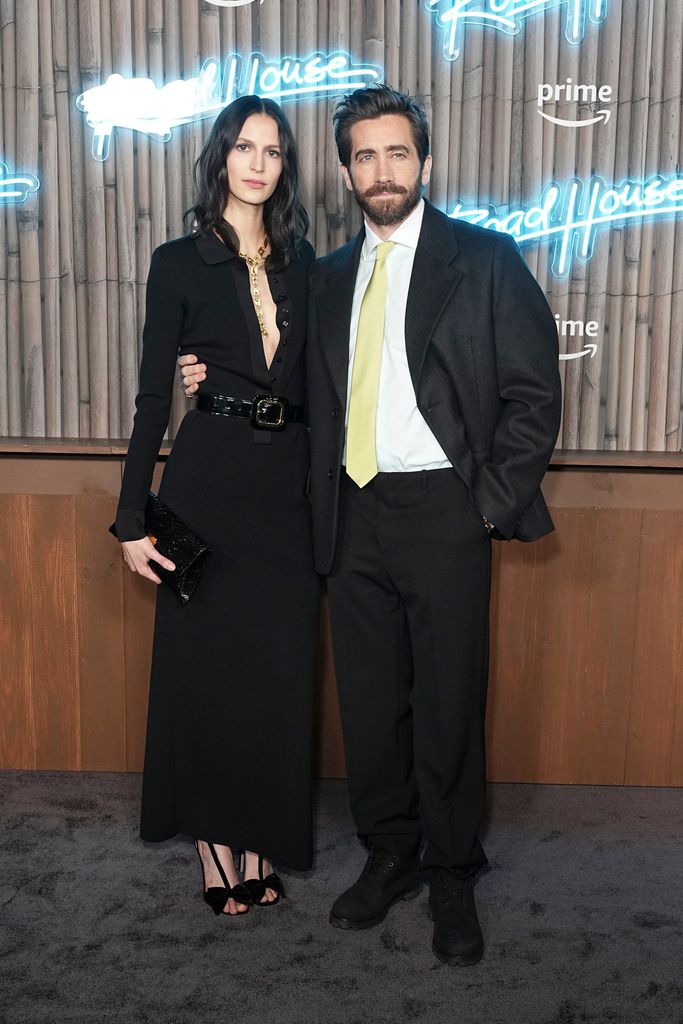 jake gyllenhaal and girlfriend jeanne cadieu road house premiere nyc 2024
