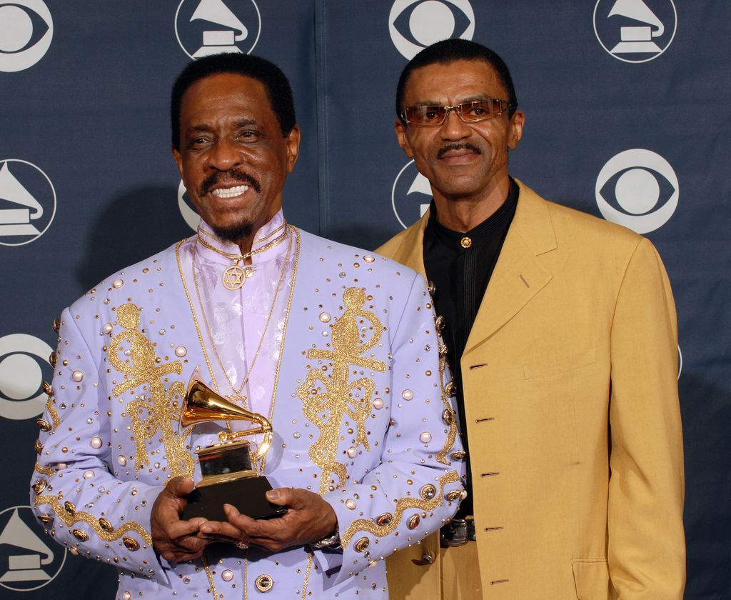 Winner Ike Turner with son Ike Turner Jr. at the 49th annual Grammy Awards, September 11, 2007 at Staples Center in Los Angeles, California
