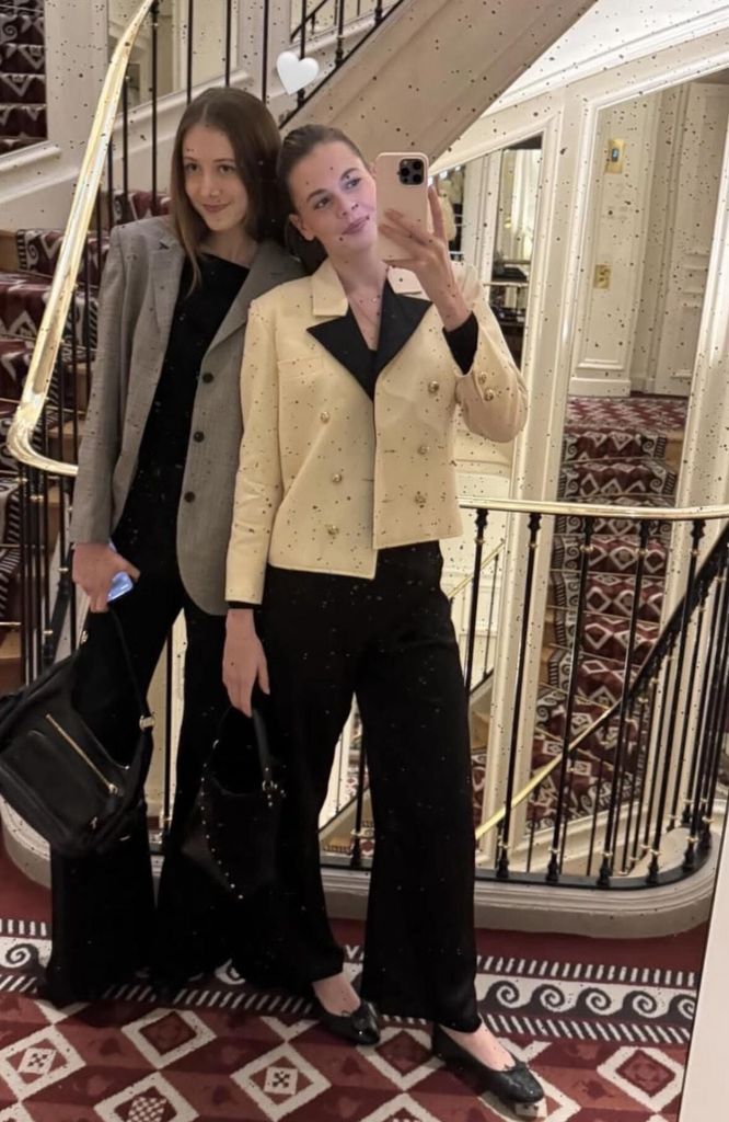 Sunday Rose with her cousin Lucia Hawley