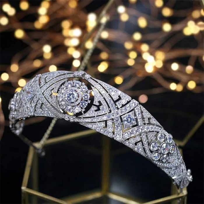 etsy baroque silver tiara