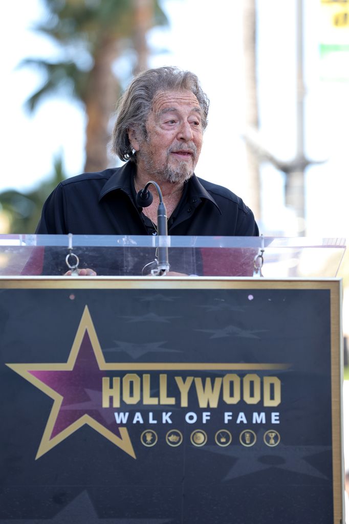 Al Pacino attends Jessica Chastain Honored With Star on The Hollywood Walk of Fame on September 04, 2025 in Hollywood, California